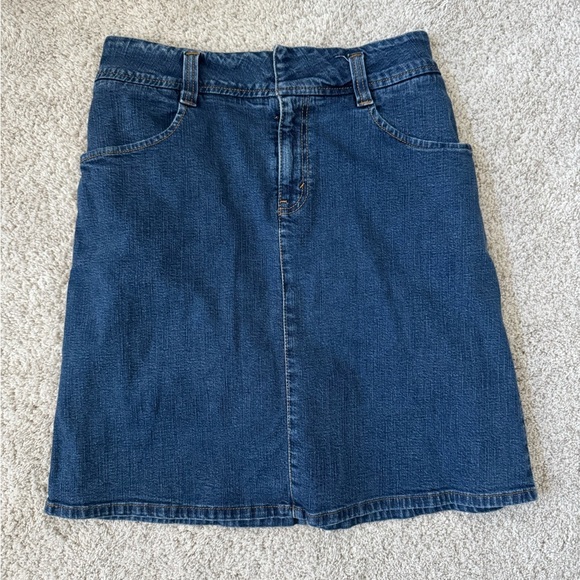 Levi's Blue Jean Denim A-Line Knee Length Skirt - Picture 1 of 6